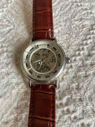 Reloj SEWOR Esqueleto Correa Marrón