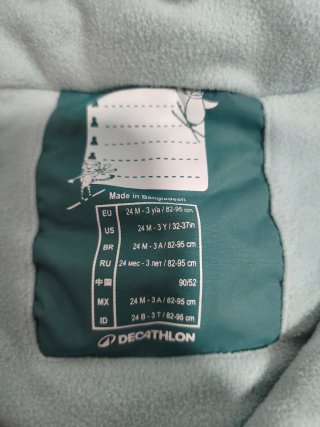 Traje de nieve infantil completo