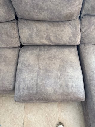 Sofá modular gris de tela