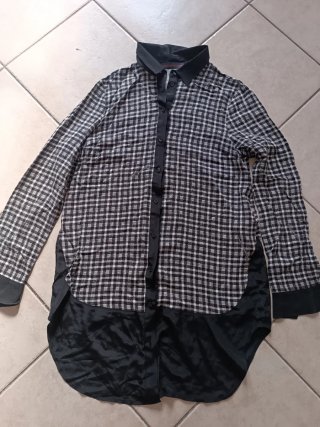Camicia a quadri bianco e nero