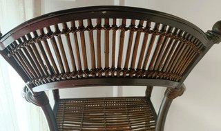 Sillón colonial metal y bambú