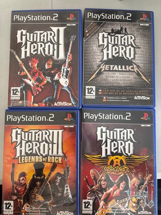 Pack 4 Juegos Guitar Hero PS2
