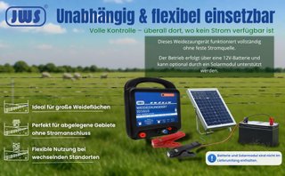 Electrificador solar JWS para cercas eléctricas