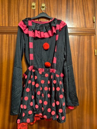 Disfraz Halloween payasa con complementos nuevo