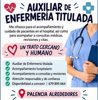 Se ofrece chica para cuidado familiares