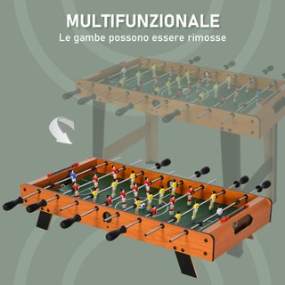 Calcio Balilla in Legno con 22 Giocatori e Accesso