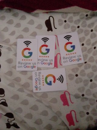 Set de 4 Tarjetas Review us on Google