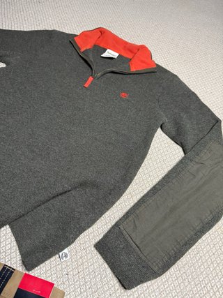 Jersey Timberland Lana Gris y Naranja