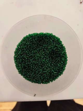 Abalorios de cristal verde