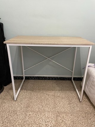 Escritorio pequeño madera y metal