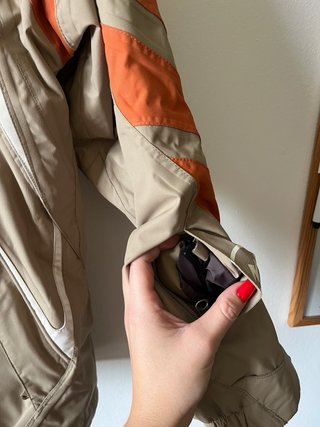 Giacca sci Quechua uomo beige/arancione