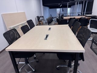 Mesa oficina 180x130cm con enchufes