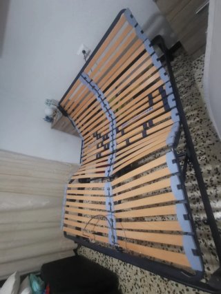 Cama Matrimonio articulada Madera y Metal