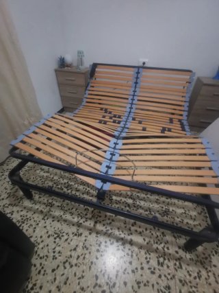 Cama Matrimonio articulada Madera y Metal