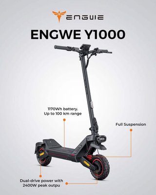 Engwe Y1000 2400W Scooter Eléctrico