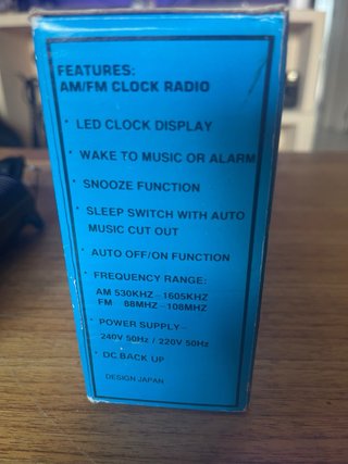 Radio despertador vintage digital LED rojo FM/MW