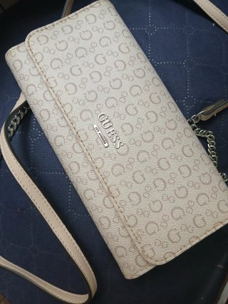 Bolso ORIGINAL Cartera Guess Beige