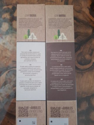 Palo santo inciensos sagrada madre