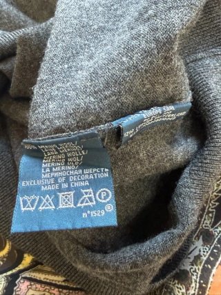 Ralph Lauren Maglione Donna M Lana Merino Grigio