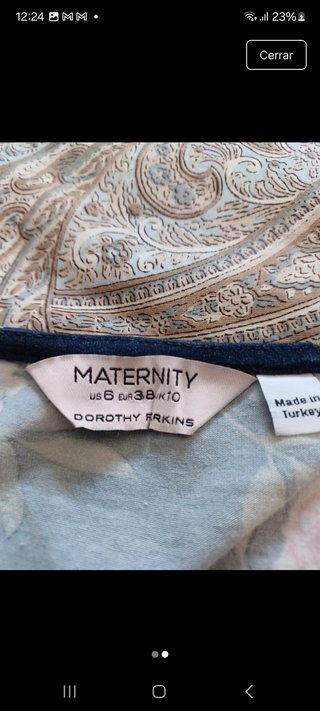 Lote 2 Vestidos Premamá Kiabi y Dorothy Perkins