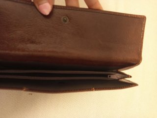 Cartera vintage piel marrón