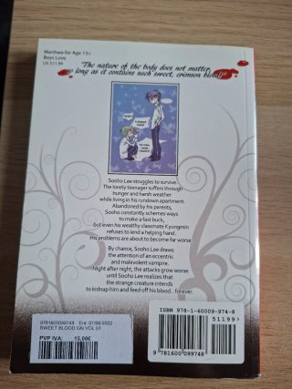 Sweet Blood Volume 1 Inglés