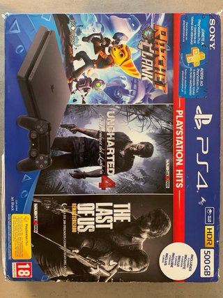 PS4 Slim 500GB, 2 Mandos y 5 Juegos