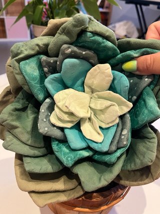 Planta Decorativa Patchwork Artesanal