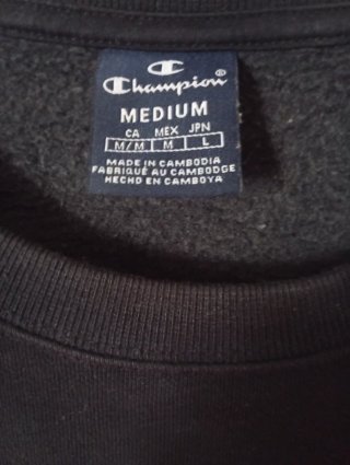 Sudadera Champion Negra Talla M