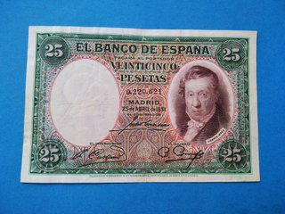BILLETE 25 PESETAS 1931 VICENTE LÓPEZ