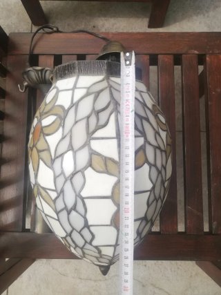 Lámpara inspirada en estilo Tiffany Cristal Metal