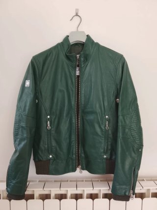 Giacca pelle LAVERDA verde