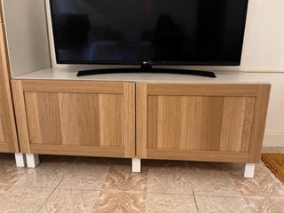 Mueble TV + Vitrina BESTA Ikea Madera