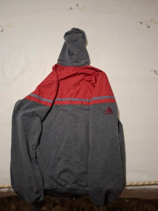 Chaqueta Adidas Gris y Roja Talla M