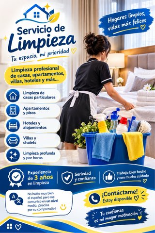 Servicio de limpieza de casas y pisos
