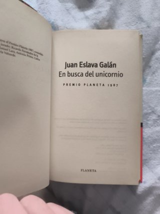 En busca del unicornio. Premio Planeta.