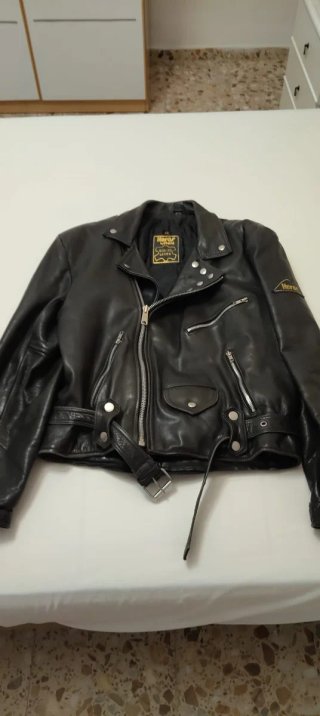Chaqueta y pantalón de cuero para moto hombre