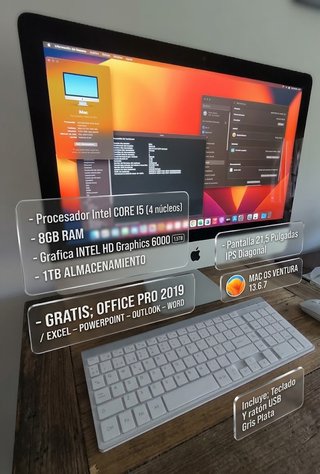 PC INTEL CORE I5- IMAC 2013-MAC OS VENTURA/8GB RAM
