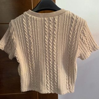 Jersey de Manga Corta Trenzado Zara