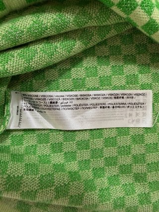 MNG Jersey de cuadros verde con brillo – S