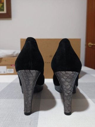 Zapatos de Ante Negros Talla 39