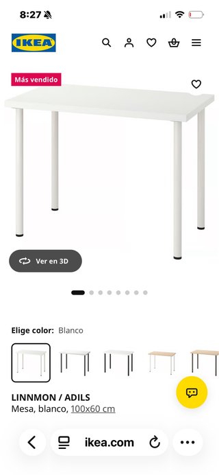Escritorio IKEA LINNMON / ADILS Blanco