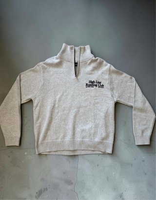 Maglione Pull&Bear Mezza Zip grigio