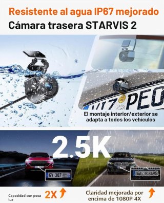 VANTRUE N4 Pro S Dashcam 3 Canales 4K