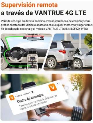 VANTRUE N4 Pro S Dashcam 3 Canales 4K