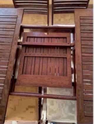 Conjunto de mesa y sillas de teca Carrefour