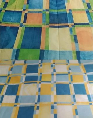 Edredón estampado a cuadros reversible 2,50 x 1,80