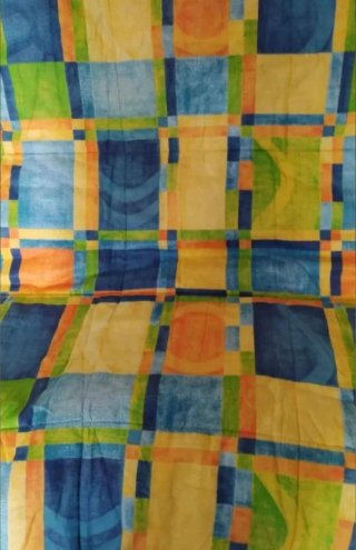 Edredón estampado a cuadros reversible 2,50 x 1,80