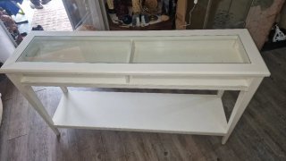 Mesa consola IKEA LIATORP cristal madera
