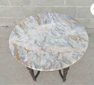 Mesa auxiliar Imperio mármol 70 cm